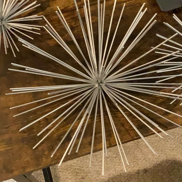 Silver Decorative Starburst Wall Art Set - Picture 4 of 8